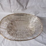 Silver metal table bread basket