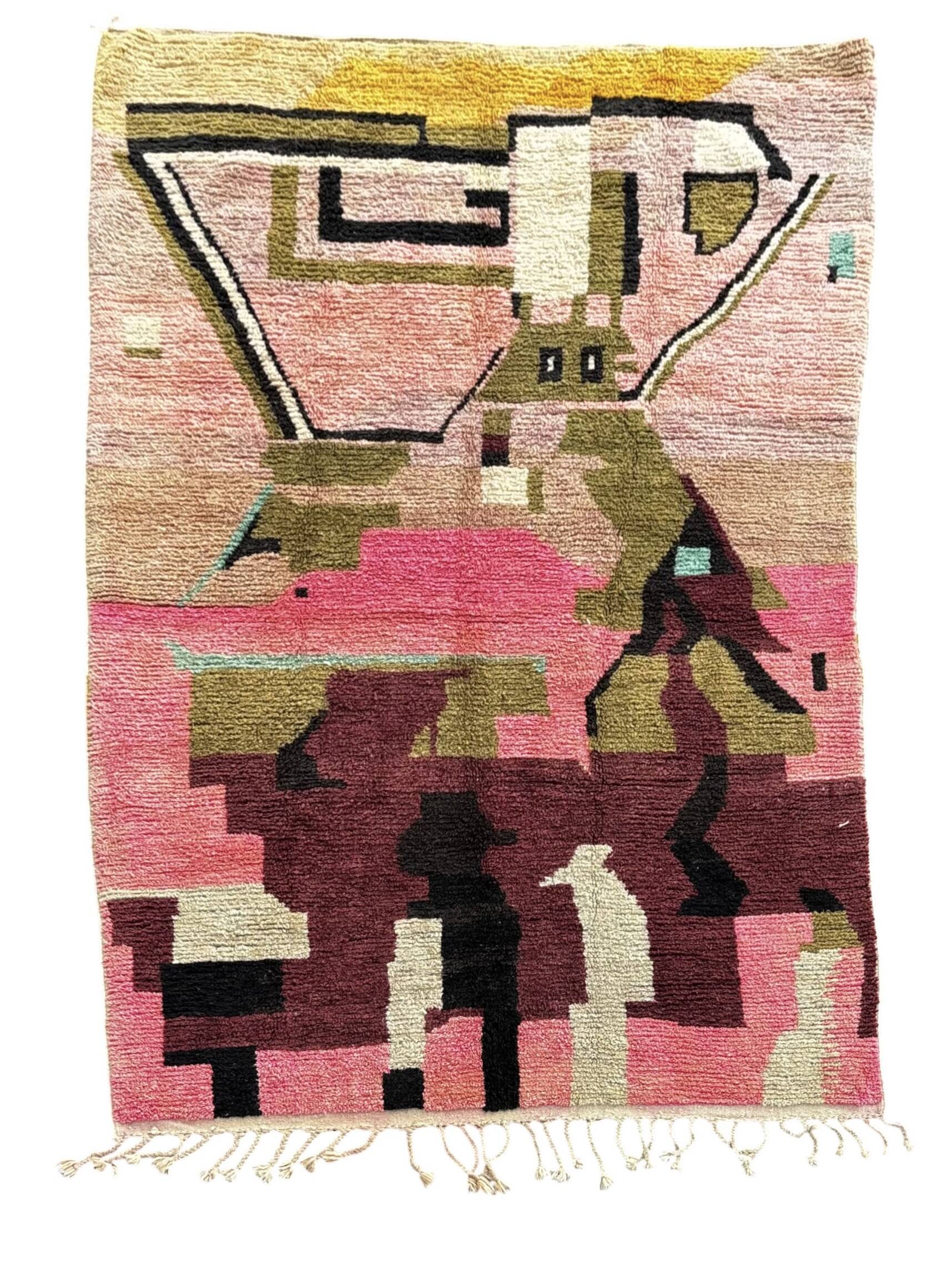 colourful Berber Moroccan wool rug