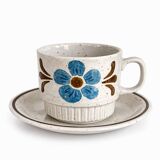 Vintage Bavaria coffee service – porcelain – blue flowers – 24 pieces – 70s