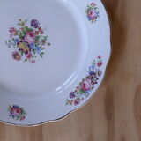 6 vintage floral plates Digoin & Sarreguemine