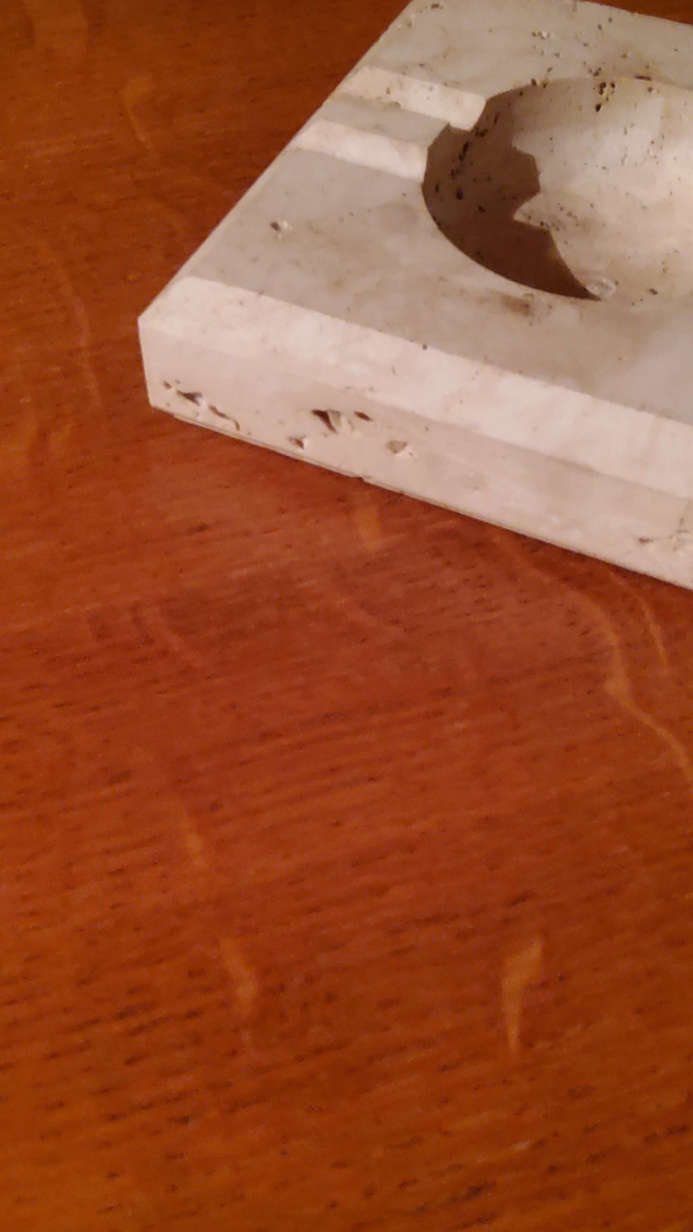 Travertine ashtray from the 70s