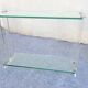 Console design Marais International en verre et plexiglas, vers 1980