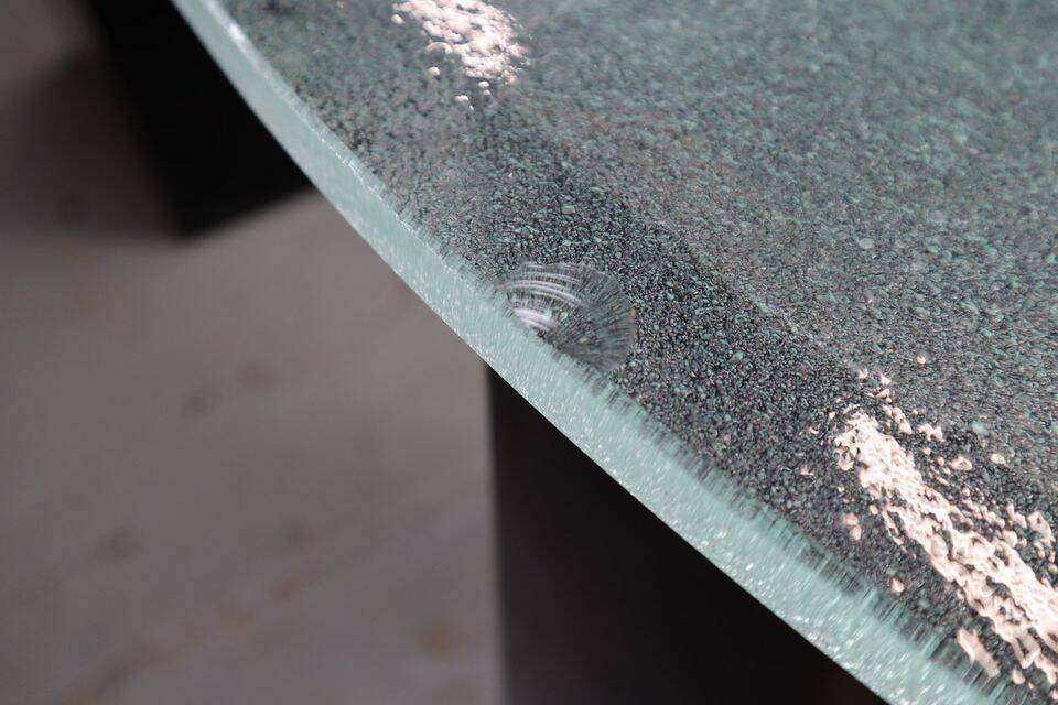 1930's modernist desk in black lacquered metal