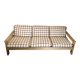 Vintage brutalist sofa in solid oak circa 1980