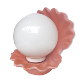 Vintage 70s shell lamp in coral color