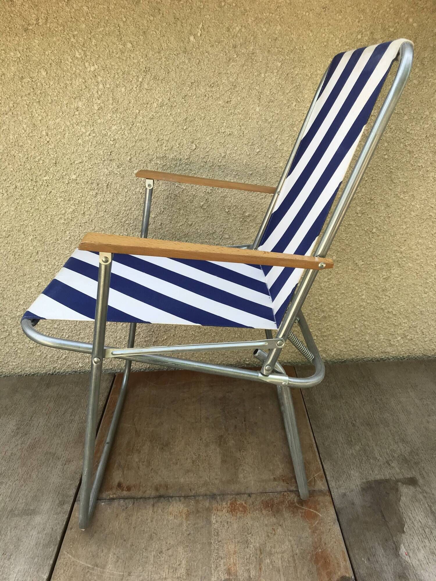 Old metal fold chair 1970