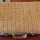 Vintage wicker suitcase