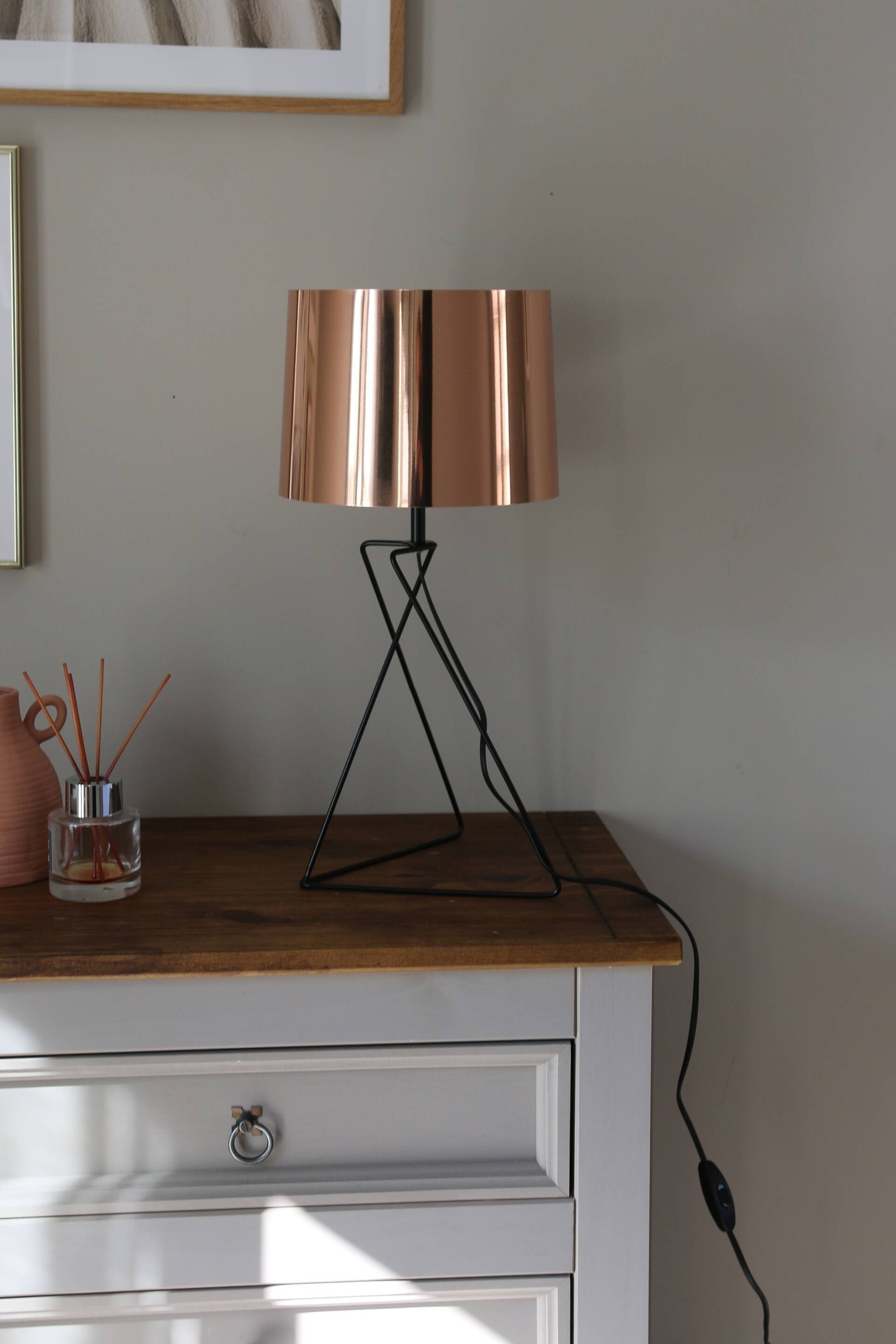 Lampe à poser design industriel, Cuivre et Métal