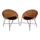 Mid Century Rattan Lounge Chairs, 1970s, Set of 2