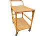Vintage rolling dessert trolley in rattan and cane from the 60s/70s.