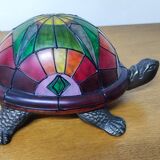 Turtle lamp in glass paste.