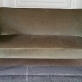Canapé années 50 60 velour vert