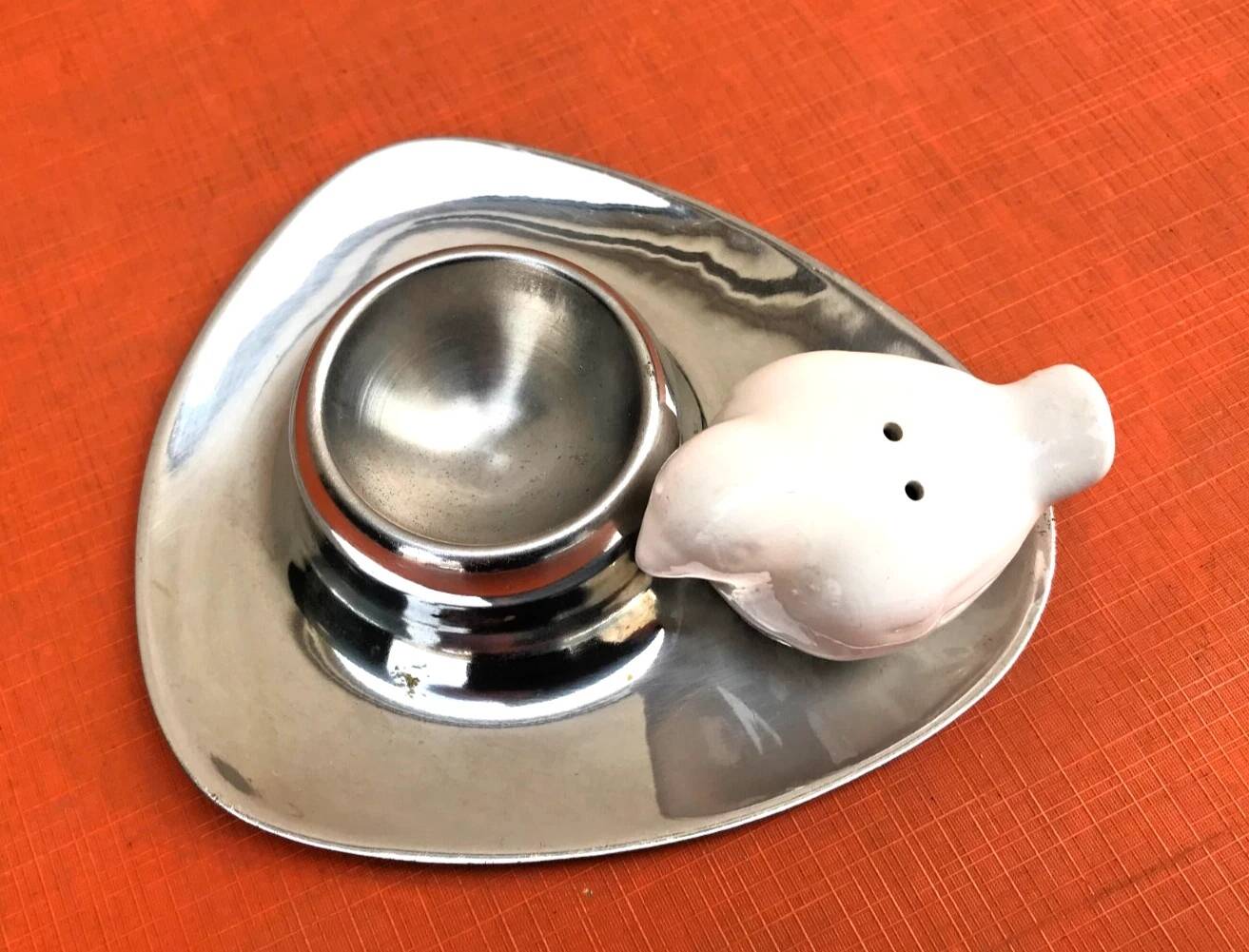 1960s Space Age Design Egg Cup / Salt Shaker