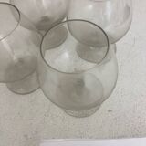 Set of 4 old cognac glasses