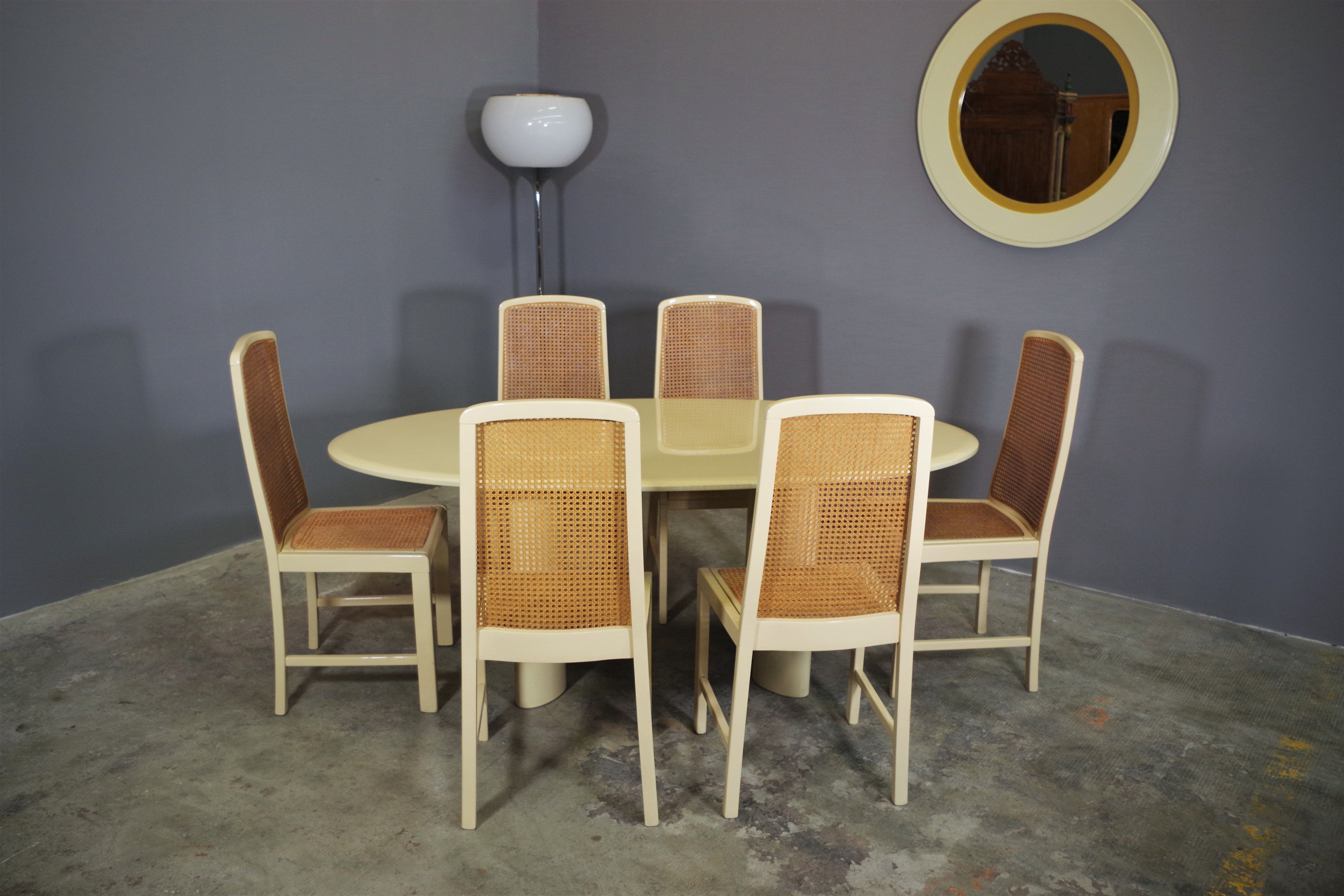 Table and 6 chairs by Mario Sabot from the 70s