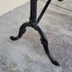 Cast iron bistro table and old oval marble top