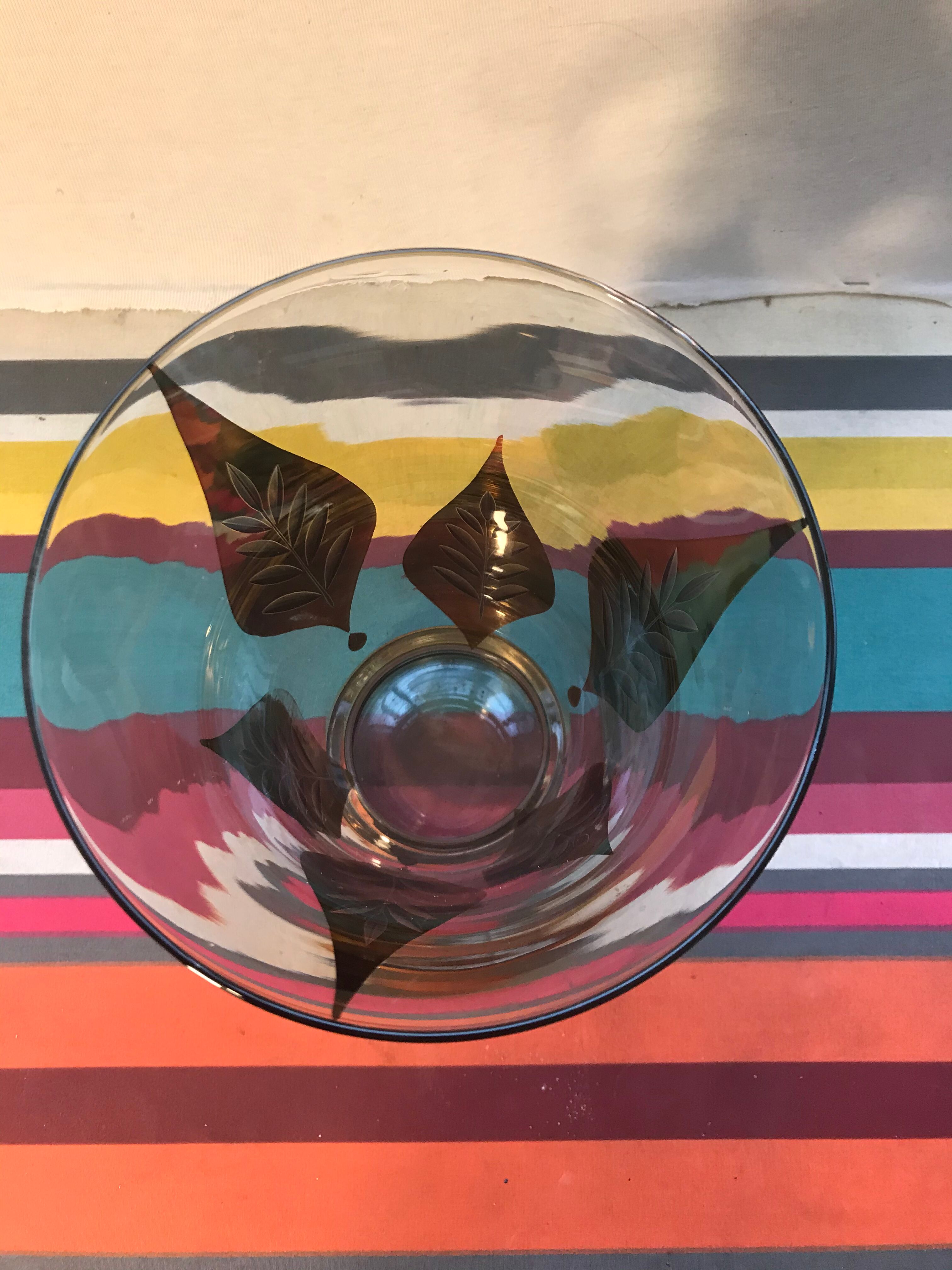 Old FAINS Glassware Vase From BOOM Decor Decelede Dilly Gold Belgium Vintage