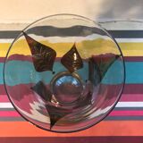 Old FAINS Glassware Vase From BOOM Decor Decelede Dilly Gold Belgium Vintage