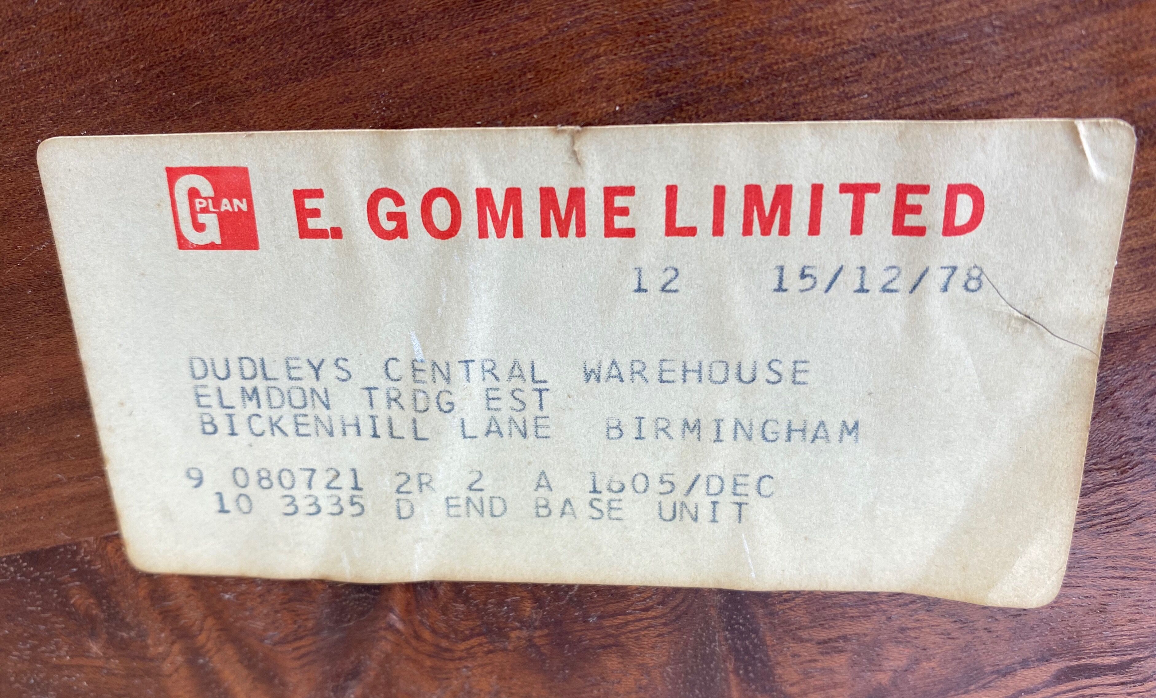 Corner sideboard by par V.b Wilkins for Gplan