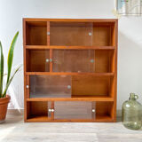 Vintage oak wall display case