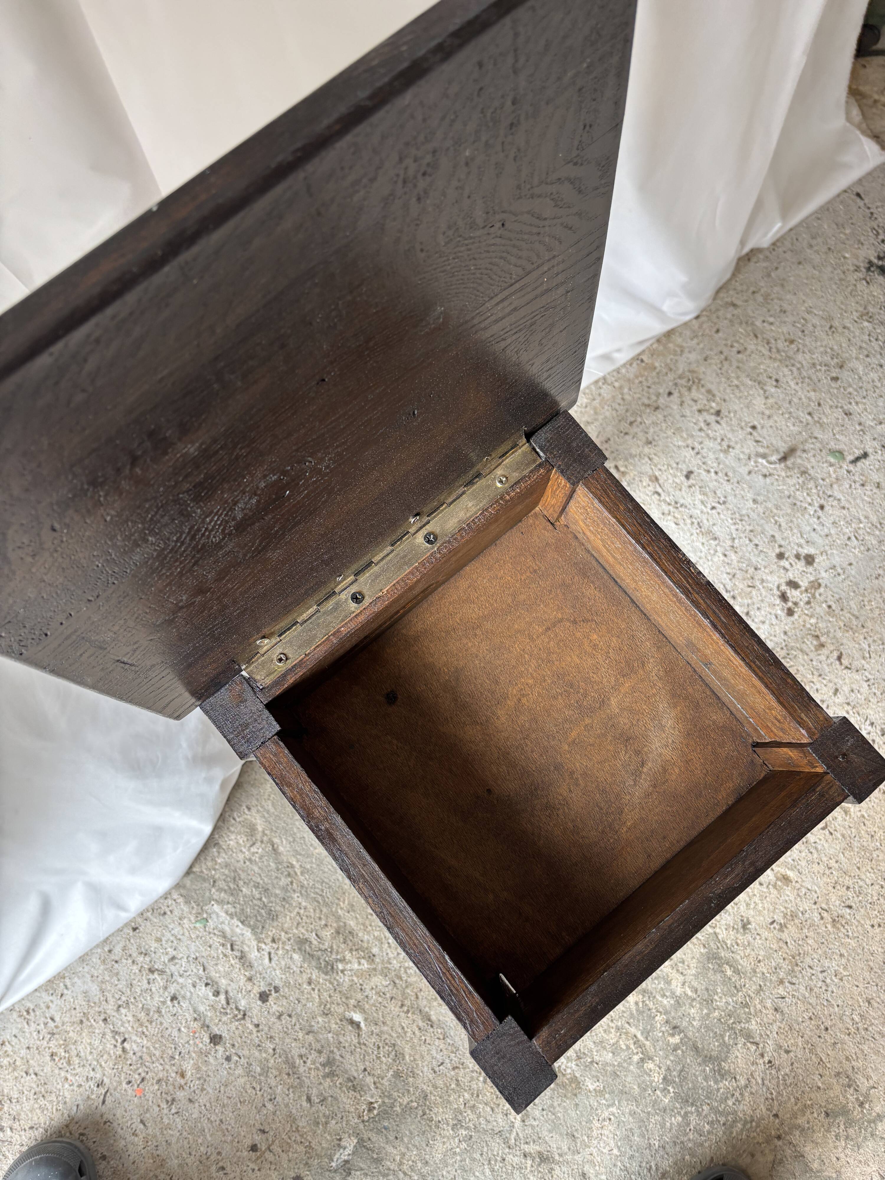 Wooden side table with secret storage