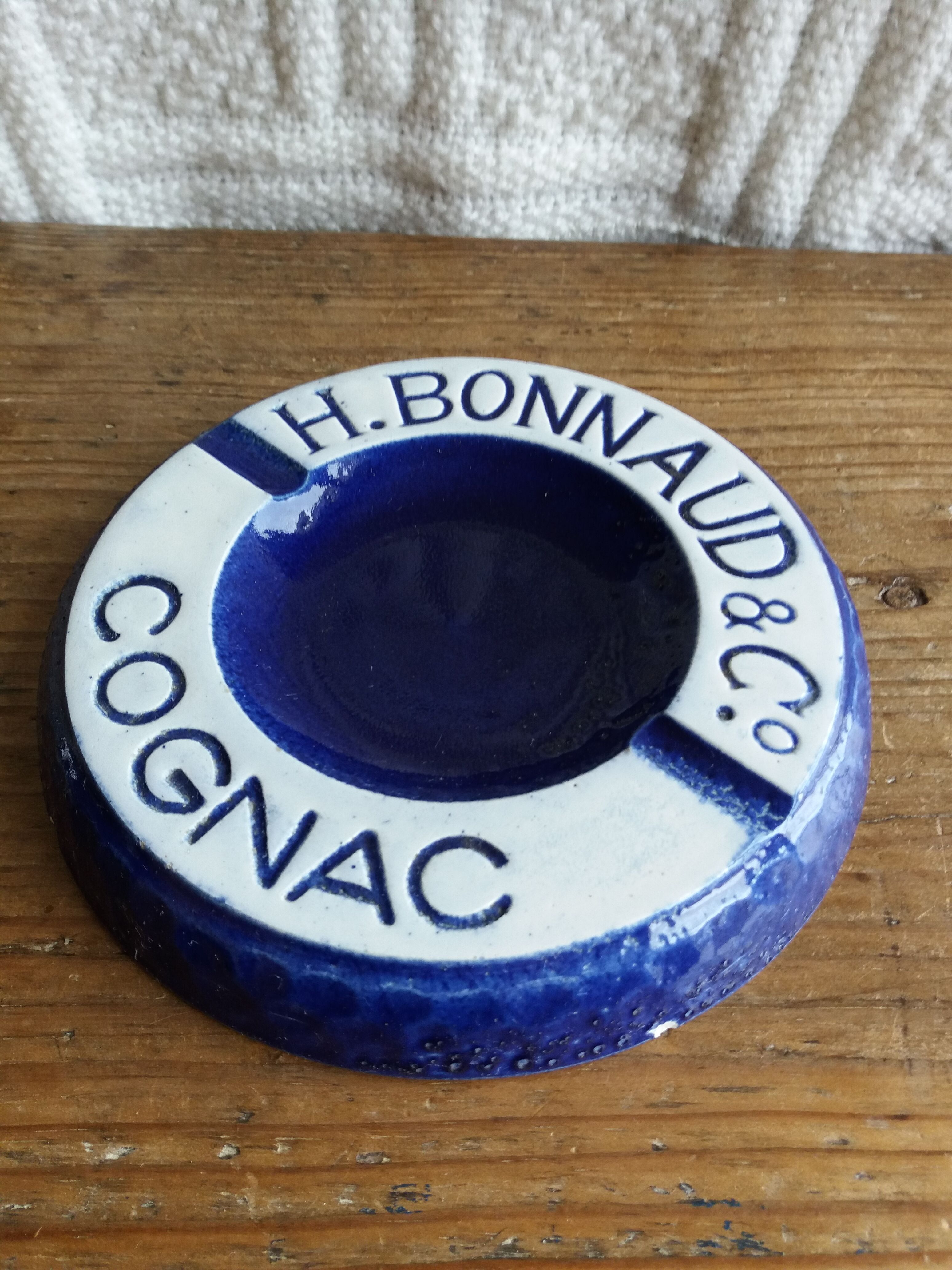 Old advertising ashtray Bonnaud Cognac