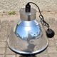 Set of 2 design ball lamps in chromed metal industrial pendant lights 1970