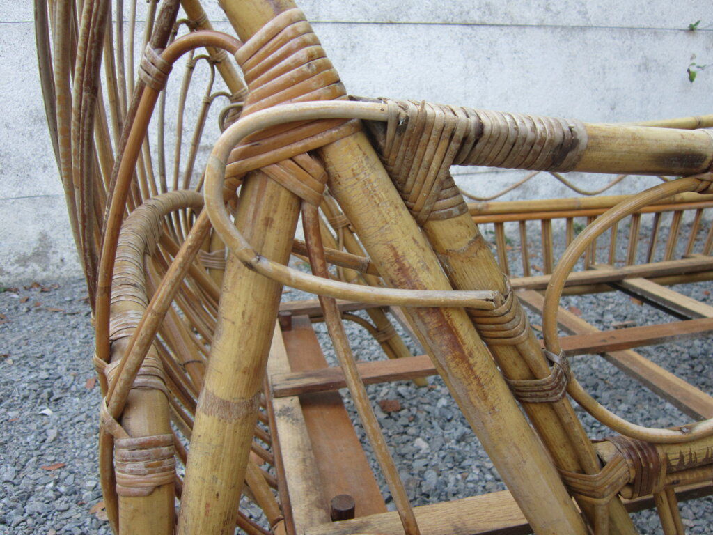 Cot basket rattan