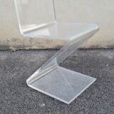 Plexiglas chair zigzag 1970