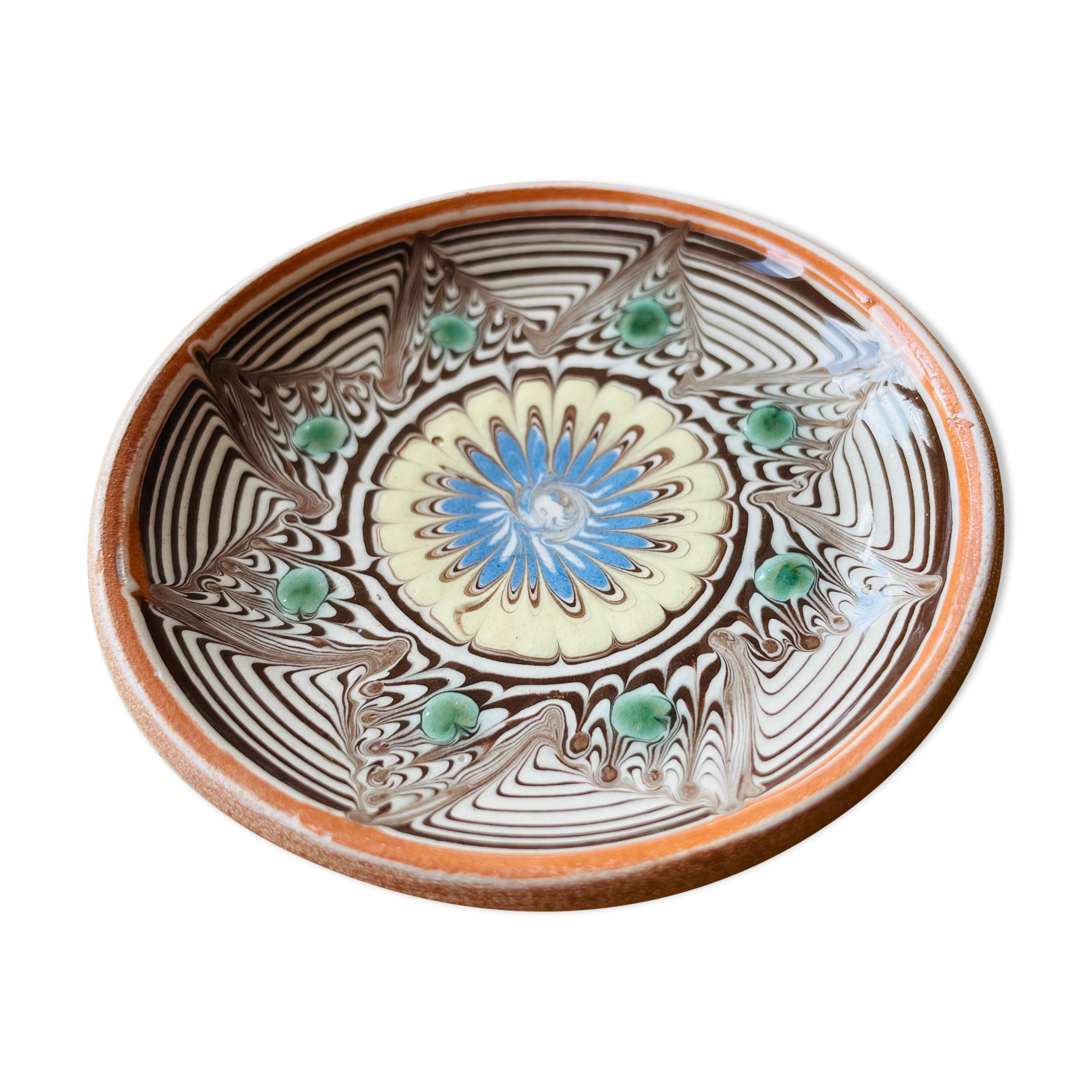 Assiette en céramique artisanat roumain