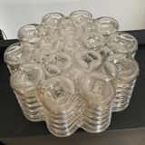 Wiła Leuchten wall lamp in molded glass 60s-70s