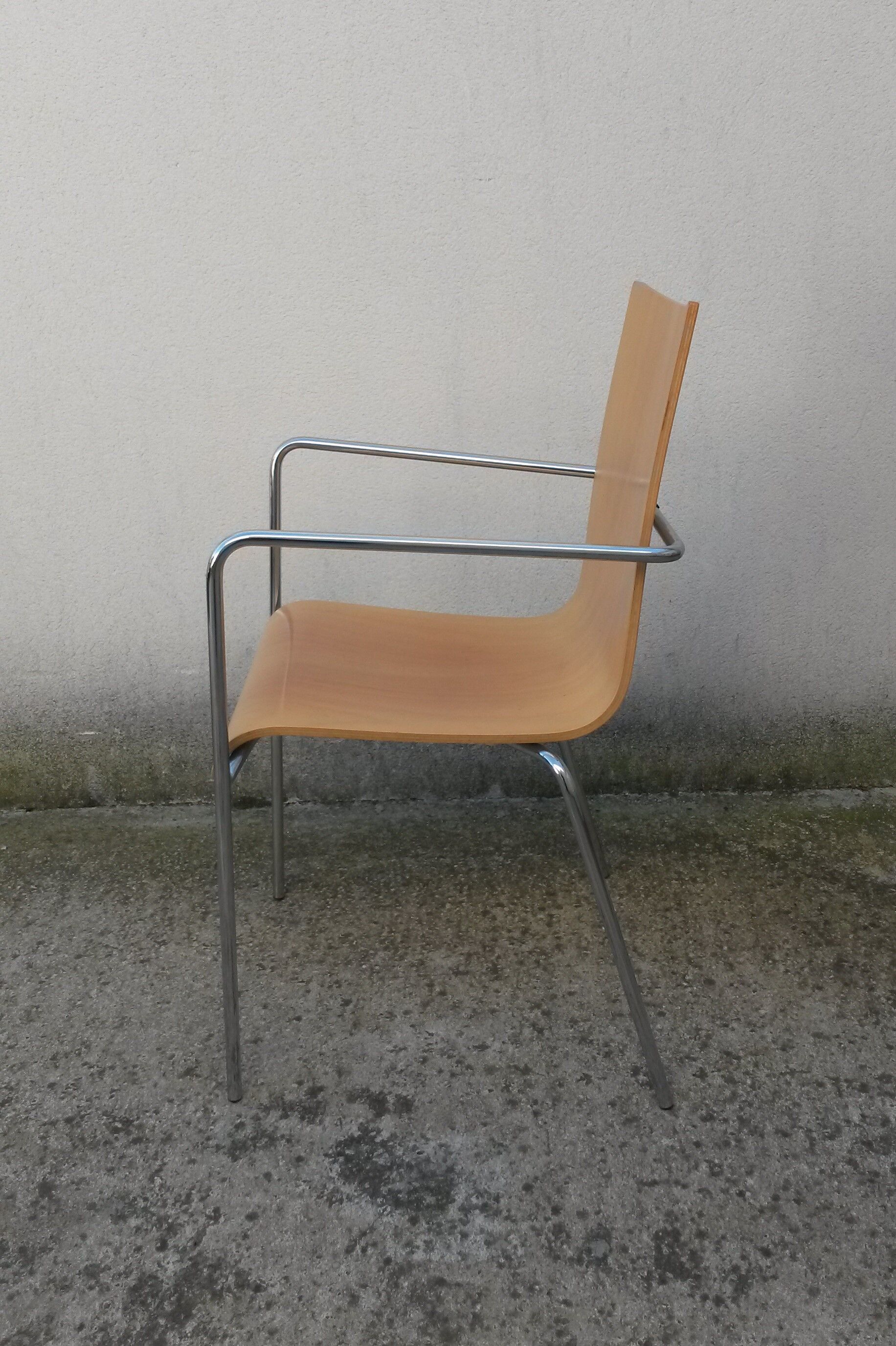 Series of 6 design armchairs 1980