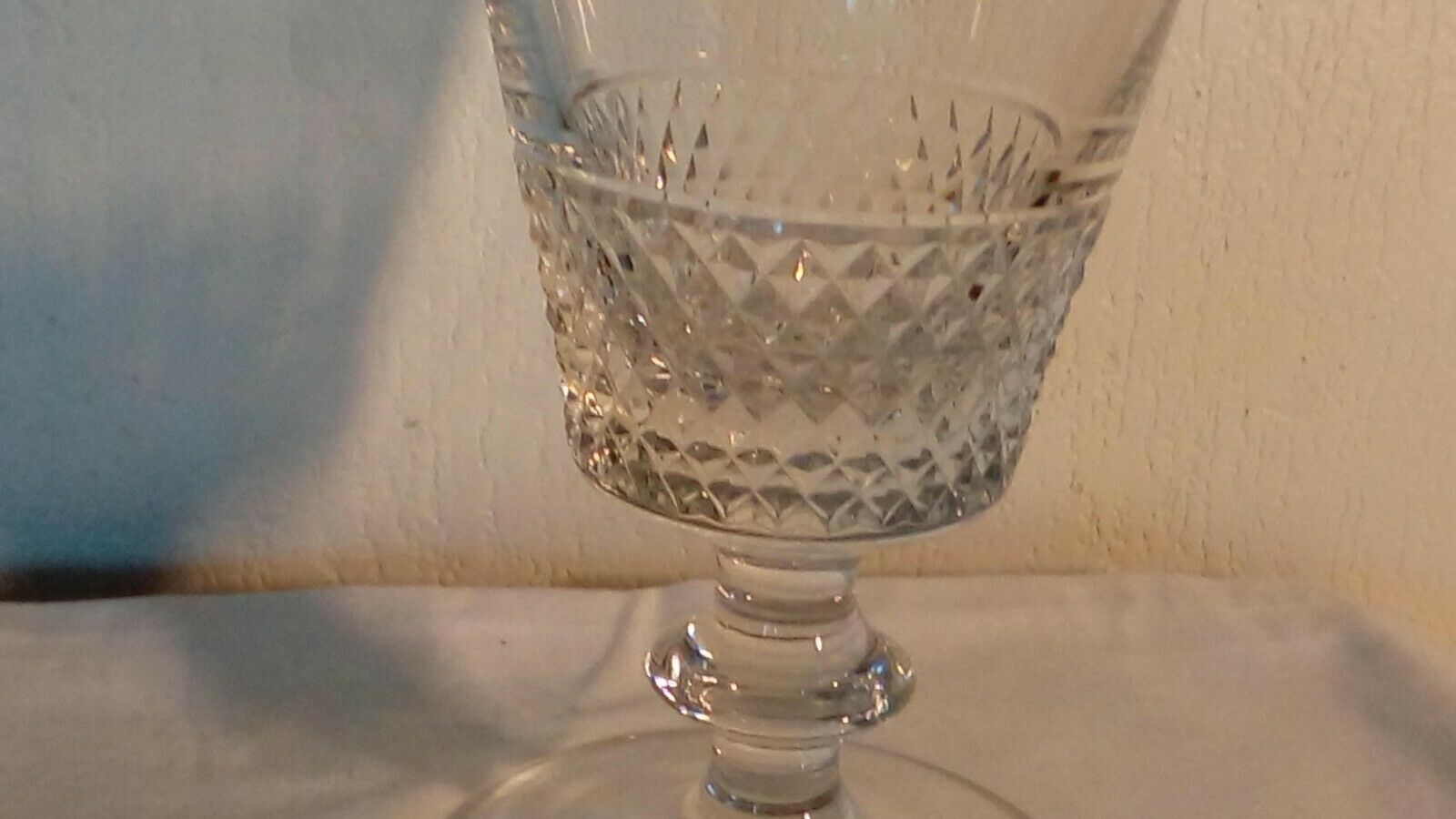 Crystal vase val saint lambert foot shower decor diamond tips