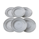 6 Hollow plates, porcelain Limoges, Charles Ahrenfeldt.