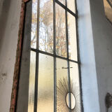 Pink patinated mirror 19th 54x70cm