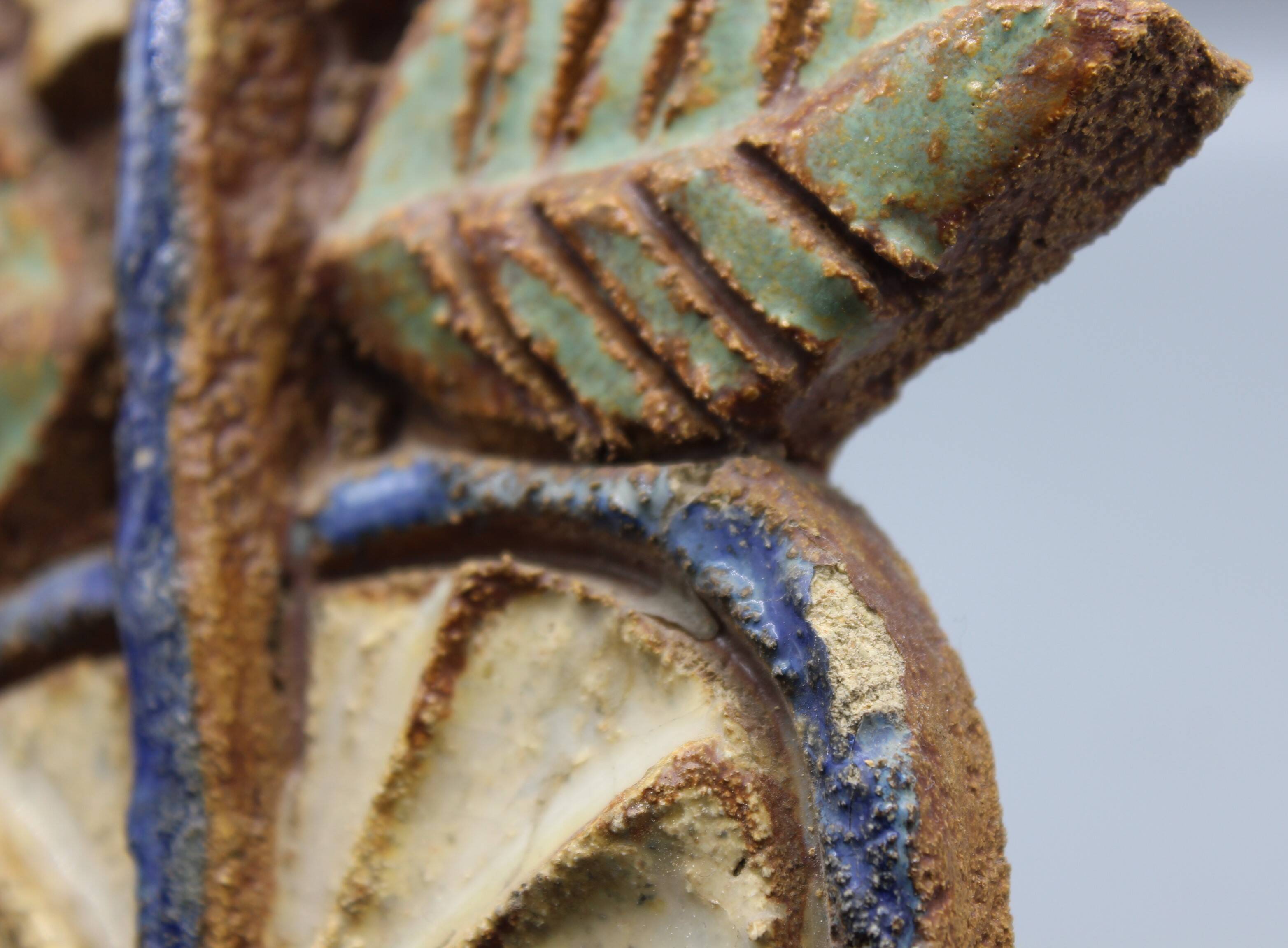 Enameled stoneware wall plaque - the argonauts - vallauris design circa 1950 1960