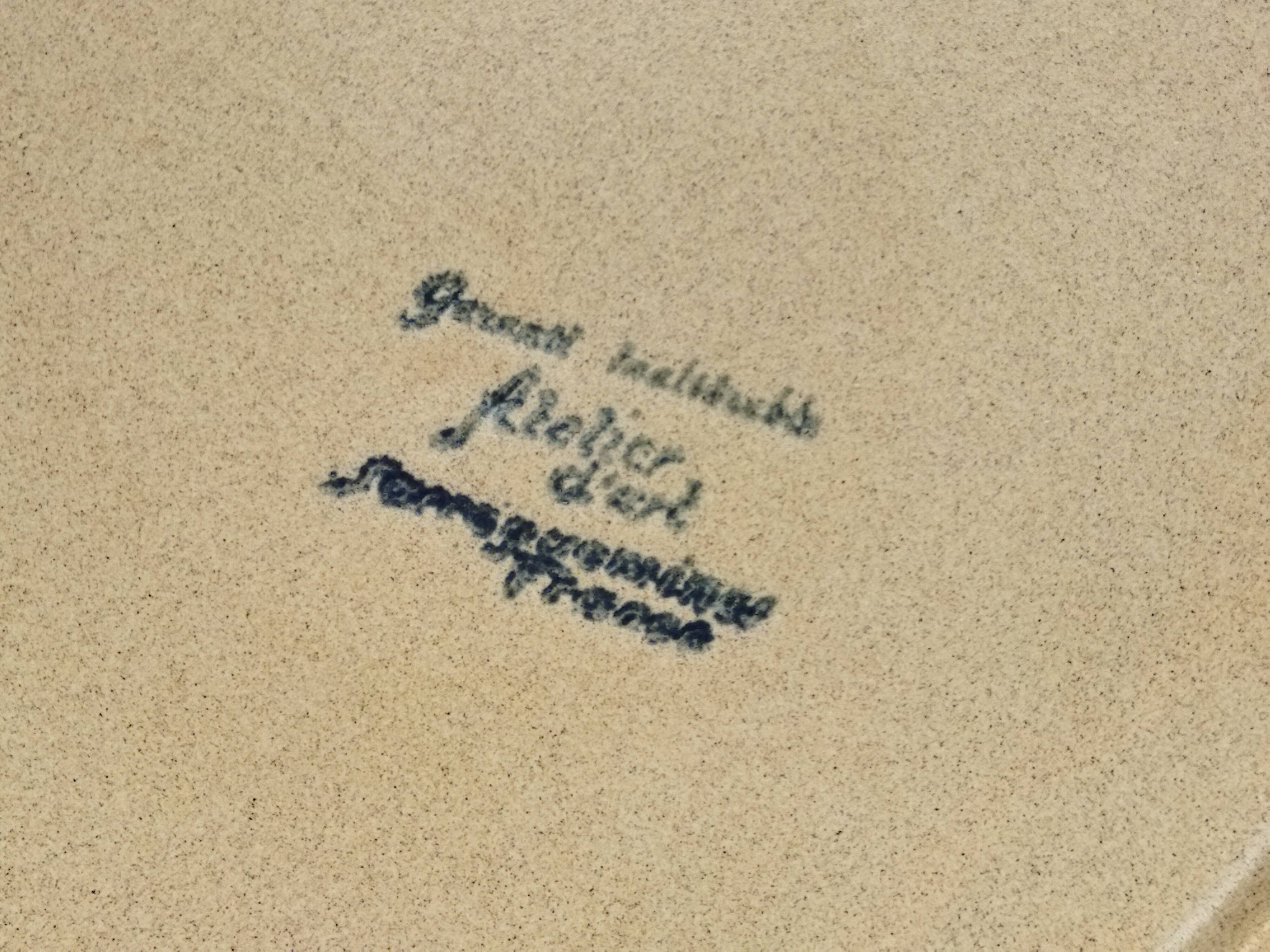 Sarreguemines round dish "Chaumière"