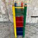 Vintage Coloured Wood Shelf Pencil Design PIERRE SALA Antique Furniture #D