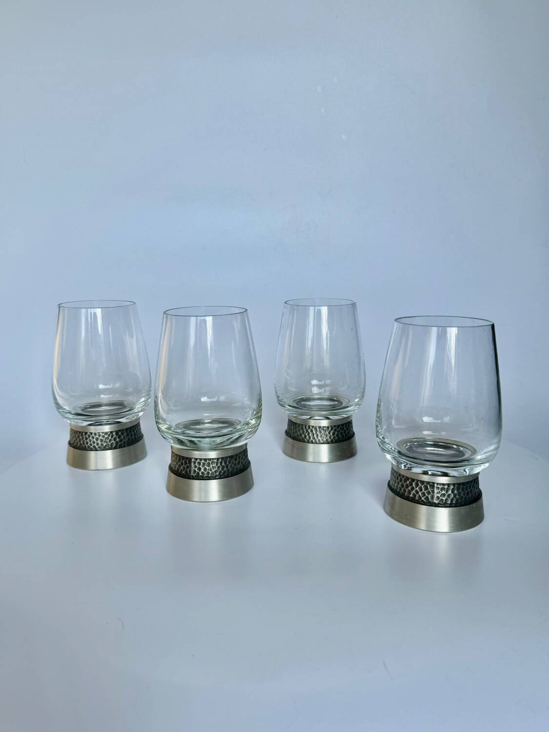 Vintage wine glasses/tins: mid-century modern tableware