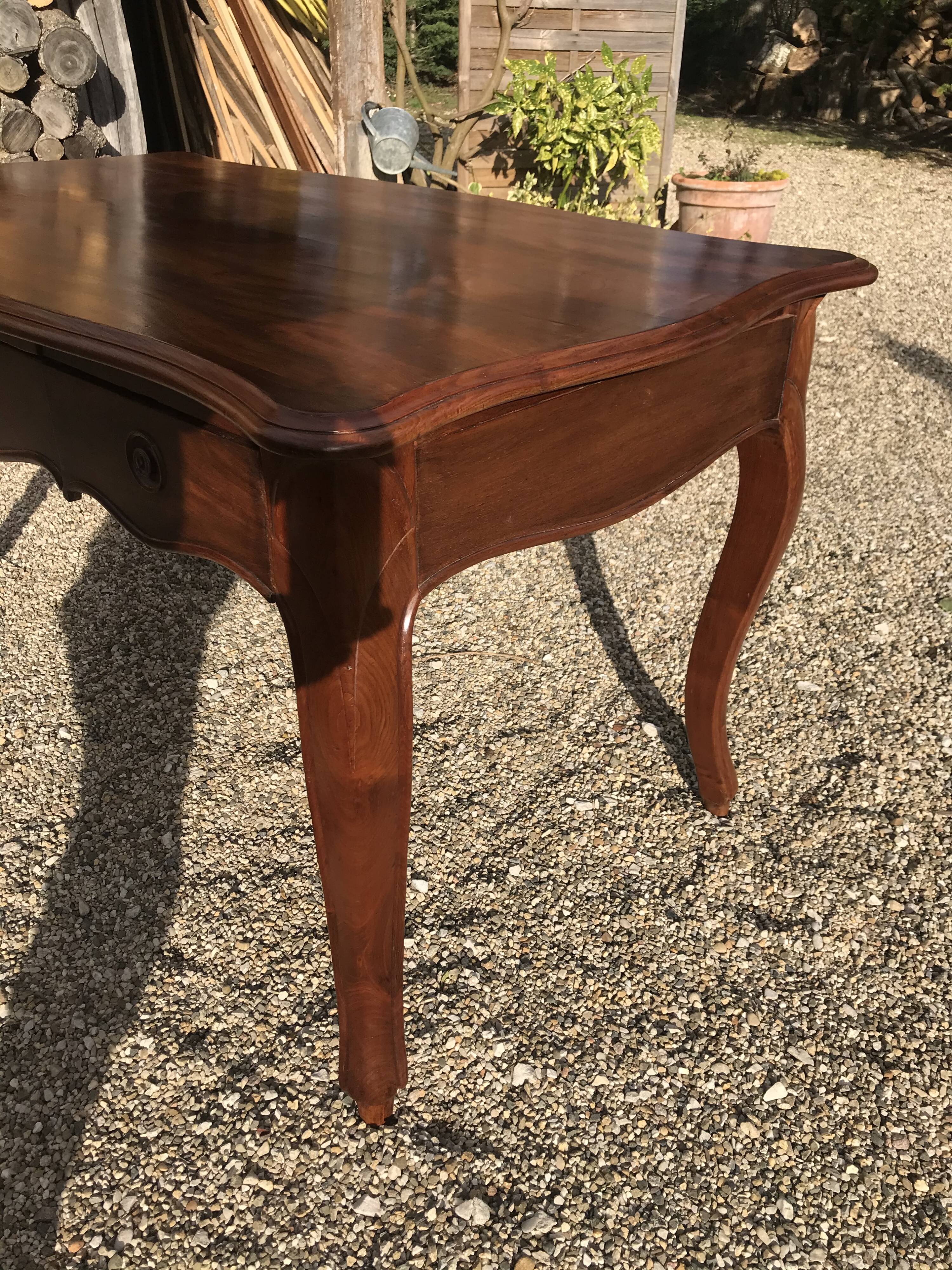 Louis XV-style mahogany desk
