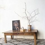 farmhouse coffee table with drawer