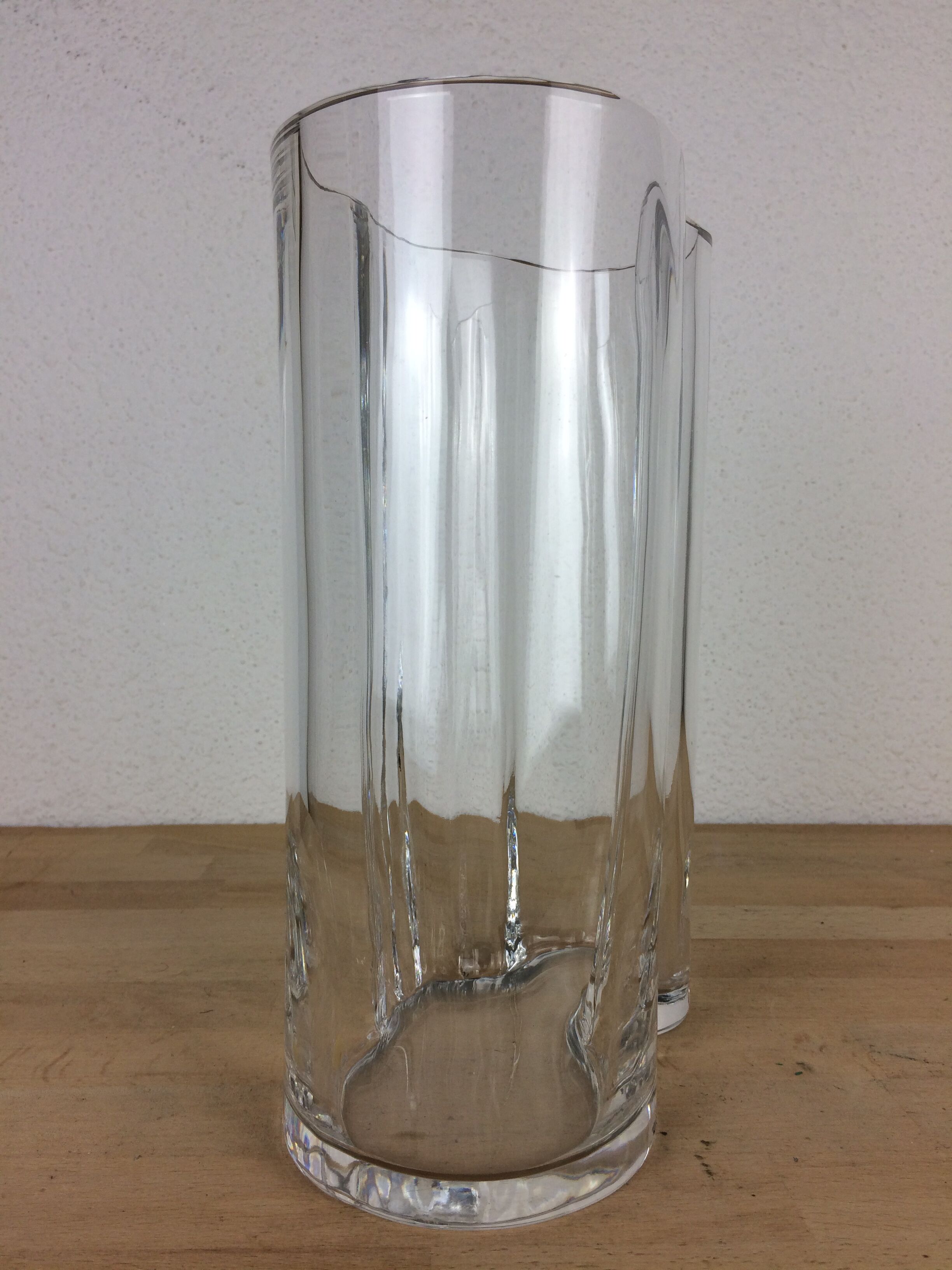Vase Orrefors in crystal 27 cm, Scandinavian