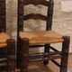 Brutalist chair pair in the style of Dudouyt.