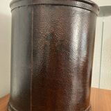 Leather waste paper basket