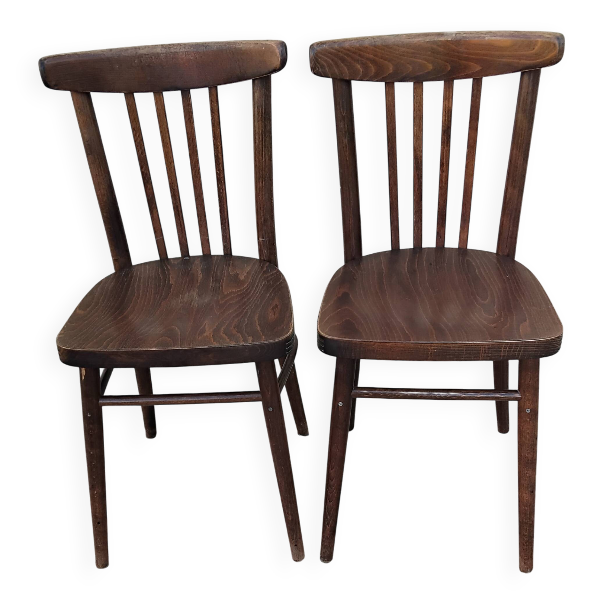 Paire chaise de bistrot thonet estampille tchecoslovaquie vintage