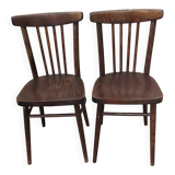 Paire chaise de bistrot thonet estampille tchecoslovaquie vintage