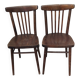 Pair of thonet bistro chairs stamped czechoslovakia vintage