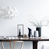 Japanese Style Hand-folded White Paper Pendant Lighting "Siphonia"