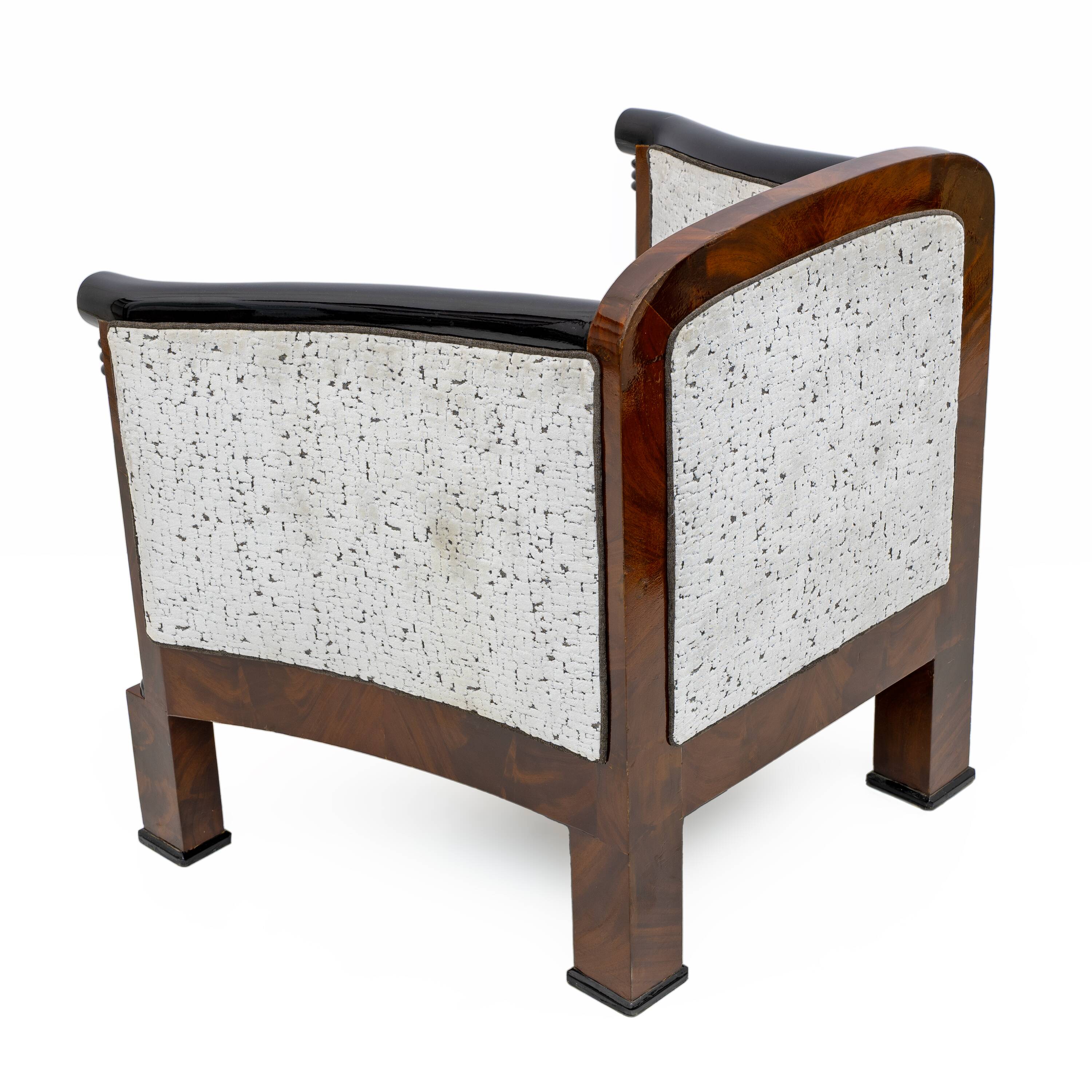 19th Century Biedermeier Mahogany Feather Two Armchairs and Sofa, Vienna