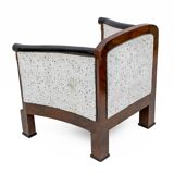 19th Century Biedermeier Mahogany Feather Two Armchairs and Sofa, Vienna